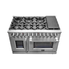 Forno Massimo 48" Freestanding French Door Dual Fuel Range