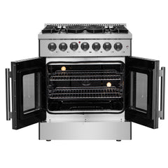 Forno Galiano 30" Freestanding French Door Dual Fuel Range