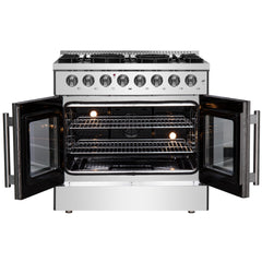 Forno Galiano 36" Freestanding French Door Dual Fuel Range