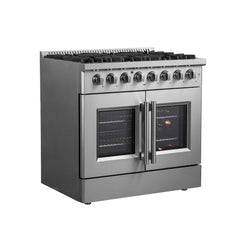 Forno Galiano 36" Freestanding French Door Dual Fuel Range