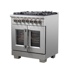 Forno Capriasca 30" Freestanding French Door Dual Fuel Range