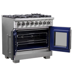 Forno Capriasca 36" Freestanding French Door Dual Fuel Range