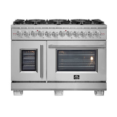 Forno Capriasca 48" Freestanding French Door Dual Fuel Range