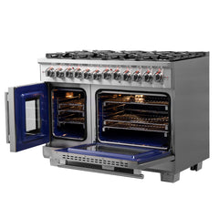 Forno Capriasca 48" Freestanding French Door Dual Fuel Range