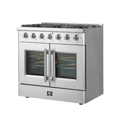 Forno Galiano 36" Freestanding French Door Gas Range