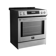 Forno Donatello Espresso 30-Inch Slide-In Induction Range Stainless-Steel