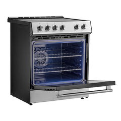 Forno Leonardo Espresso 30-Inch Slide-In Induction Range Stainless-Steel