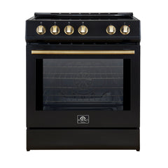 Forno Leonardo Espresso 30-Inch Slide-In Black Induction Range