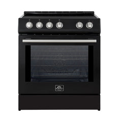 Forno Leonardo Espresso 30-Inch Slide-In Black Induction Range