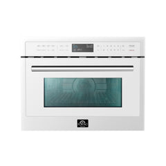 Oliena Espresso White 24" 1750 Watt Compact Oven & 1000 Watt Microwave, 1.6 cu. ft.