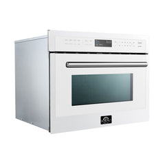 Oliena Espresso White 24" 1750 Watt Compact Oven & 1000 Watt Microwave, 1.6 cu. ft.