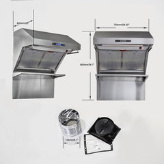 Forno Savona - 30" Wall Mount Range Hood with Hybrid Stainless Filters & Back Splash