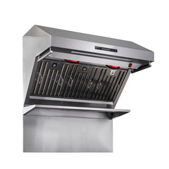 Forno Savona - 36" Wall Mount Range Hood Baffle Filter & Back Splash