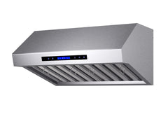 Forno Palazzo 30" Wall Mounted Range Hood Stainless Steel Heavy-Duty Baffle Filters & Remote Control