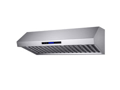 Forno Palazzo 48" Wall Mounted Range Hood Stainless Steel Heavy-Duty Baffle Filters & Remote Control