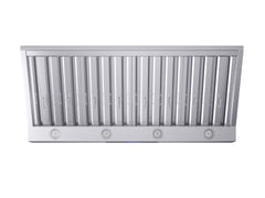 Forno Palazzo 48-Inch Wall Mounted Range Hood, Stainless Steel, Heavy Duty Baffle Filters, Remote Control