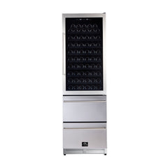 Forno Azienda 24" Dual Temperature Zone Wine Cooler with up to 108 Bottles and two refrigerated drawers