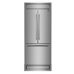 Forno Gallipoli 30" French Door Refrigerator, 17.5 cu.ft. Capacity & Modern Decorative Grill - 34" Wide