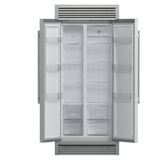 Forno Salerno 33" Built-in Stainless Steel Refrigerator 15.6 cu. ft - With Decorative Grill - 37" Wide