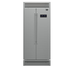 Forno Salerno 33" Built-in Stainless Steel Refrigerator 15.6 cu. ft - With Decorative Grill - 37" Wide