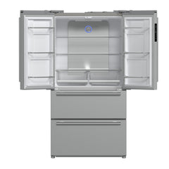 Forno Moena 36" French Door 19.2 cu. ft Stainless Steel Refrigerator with Factory Installed Ice-maker