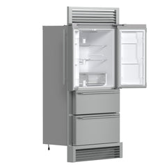 Forno Moena 36" French Door 19.2 cu. ft Stainless Steel Refrigerator, with Decorative Grill - 40" Wide