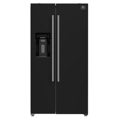 Forno Salerno Espresso 36" Side-by-Side Black Refrigerator 20 cu. ft