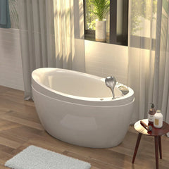 Empava 59" Freestanding Air Massage Japanese-Style Bathtub with Reversible Drain EMPV-59JT011