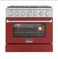 Kucht Professional 36" Dual Fuel Range – KDF362 with Customizable Color Panels (9 Body Colors)