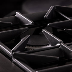 Kucht Gemstone Professional 36" Gas Range – Titanium Stainless Steel with Gold Accents