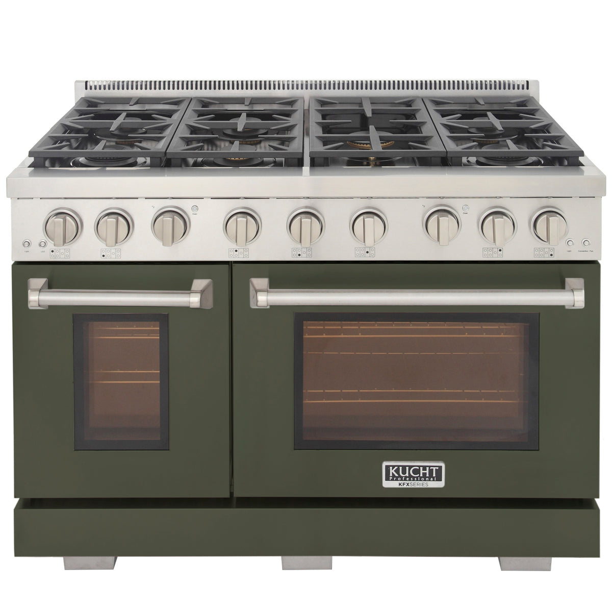 Kucht Professional 48" Natural Gas Range – KFX4800X with TrueSimmer & Triple Rocket Power Burners (Custom Body Colors)