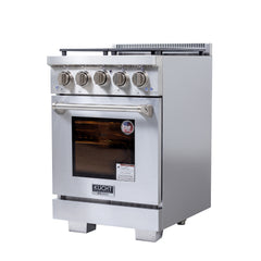 Kucht Professional 24" Propane Gas Range – KFX2400X-S/LP with TrueSimmer & Rocket Power Burners