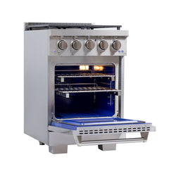 Kucht Professional 24" Propane Gas Range – KFX2400X-S/LP with TrueSimmer & Rocket Power Burners