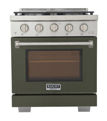 Kucht Professional 30" Gas Range KFX300/LP – 4.2 cu. ft. Convection Oven (Factory Propane, 6 Body Colors + 3 Accent Knob Options)