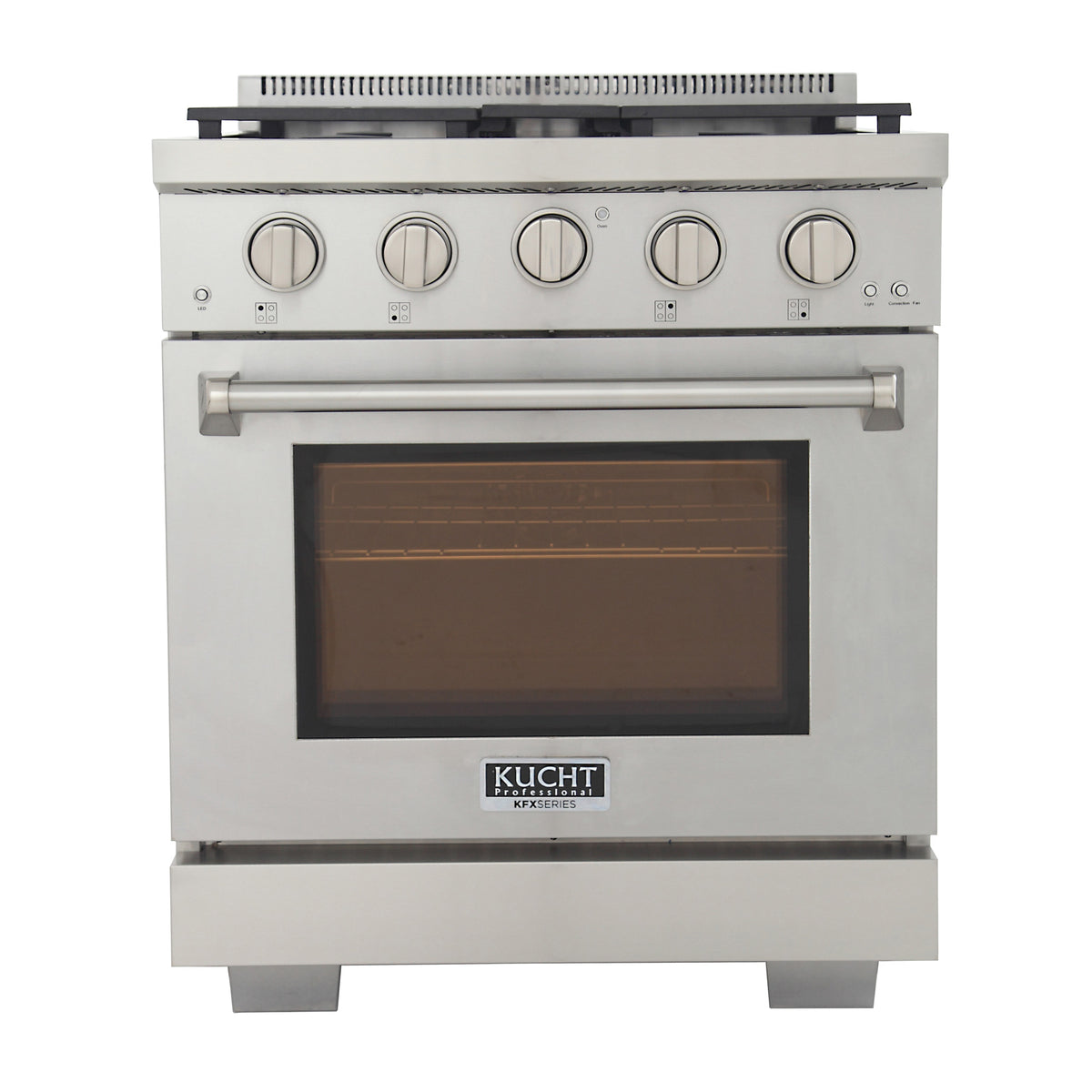 Kucht Professional 30" Gas Range KFX300/LP – 4.2 cu. ft. Convection Oven (Factory Propane, 6 Body Colors + 3 Accent Knob Options)