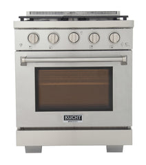 Kucht Professional 30" Natural Gas Range – KFX3000X with TrueSimmer & Rocket Power Burners (Custom Body Colors)