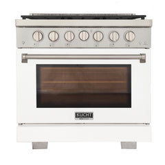 Kucht Professional 36" Gas Range KFX360 – 5.2 cu. ft. Convection Oven (6 Body Colors + 3 Accent Knob Options)
