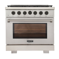 Kucht Professional 36" Gas Range KFX360 – 5.2 cu. ft. Convection Oven (6 Body Colors + 3 Accent Knob Options)