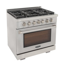 Kucht Professional 36" Gas Range KFX360 – 5.2 cu. ft. Convection Oven (6 Body Colors + 3 Accent Knob Options)