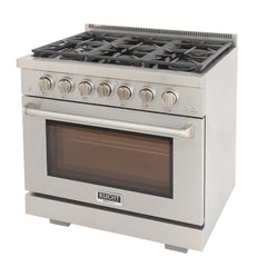 Kucht Professional 36" Gas Range KFX360 – 5.2 cu. ft. Convection Oven (6 Body Colors + 3 Accent Knob Options)