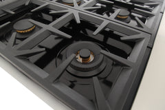 Kucht Professional 36" Propane Gas Range – KFX3600X/LP with TrueSimmer & Dual Rocket Power Burners (Custom Body Colors)