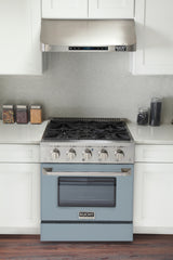 Kucht Professional 30" 4.2 cu ft. Natural Gas Range in Light Blue with Silver Accents, KNG301-LB