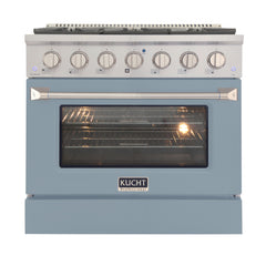 Kucht Professional 36" Dual Fuel Range – KDF362 with Customizable Color Panels (9 Body Colors)