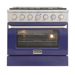 Kucht Professional 36" Dual Fuel Range – KDF362 with Customizable Color Panels (9 Body Colors)