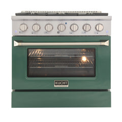 Kucht Professional 36" Dual Fuel Range – KDF362 with Customizable Color Panels (9 Body Colors)