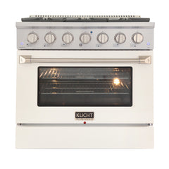 Kucht Professional 36" Dual Fuel Range – KDF362 with Customizable Color Panels (9 Body Colors)