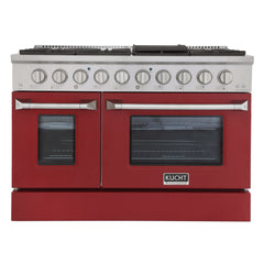 Kucht Professional 48" Dual Fuel Range – KDF482/LP with Customizable Color Panels (Factory Propane, 9 Body Colors)