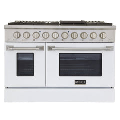 Kucht Professional 48" Dual Fuel Range – KDF482/LP with Customizable Color Panels (Factory Propane, 9 Body Colors)