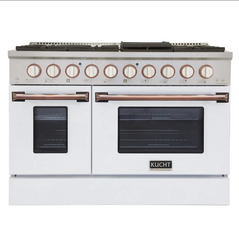 Kucht Professional 48" LP Gas Range – White with Premium Metallic Accents