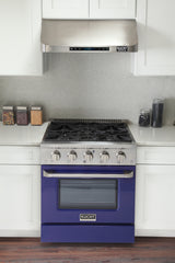Kucht Professional 30" 4.2 cu ft. Natural Gas Range in Blue with Silver Accents, KNG301-B